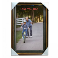 Photo Frame with thin Brown and Golden Border - FRM104