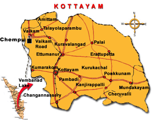 Flower delivery in Kottyam. Kottayam map