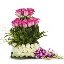 Rose and Orchid Bouquet - KGS-FLR127