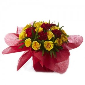Rose and Carnation Mixed Bouquet - KGS-FLR128